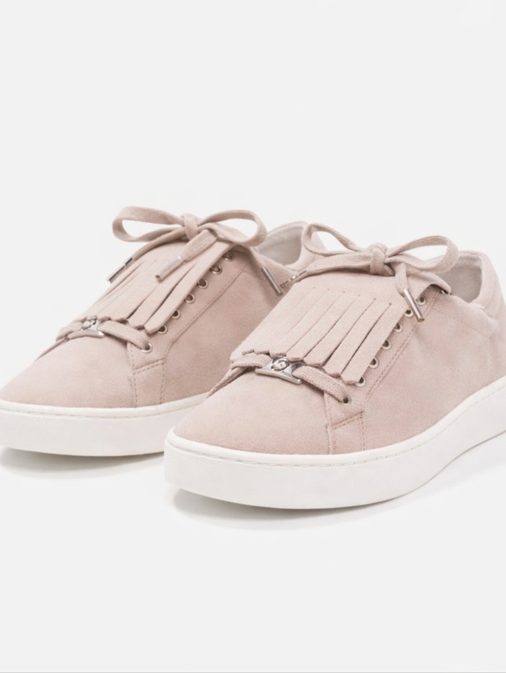 NEW MICHAEL Michael Kors Keaton Kiltie Sneakers Sz.6 Boho Casual Fringe - Picture 1 of 14